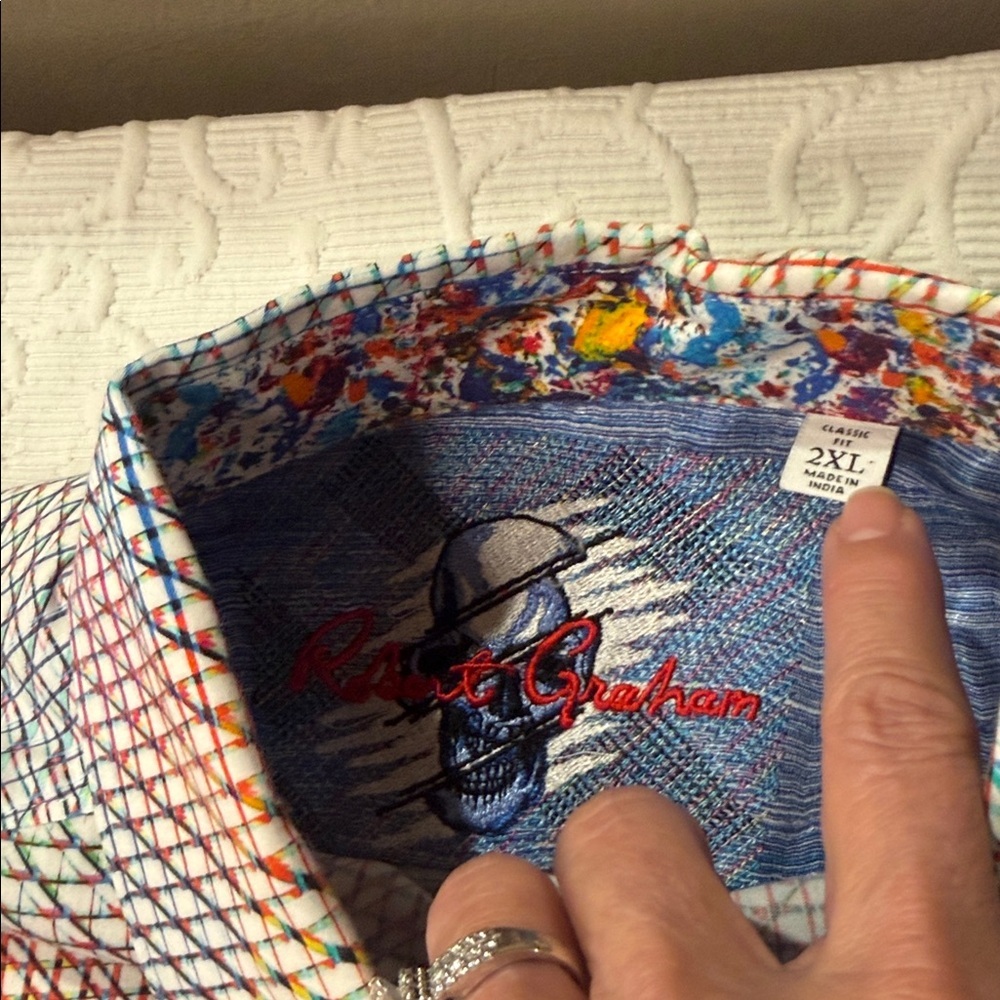 Robert Graham Men’s Multicolor Patterned Button Down Shirt. 2XL Classic Fit - Picture 6 of 11